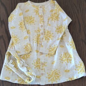 Yellow Floral Kids Shirt Dress